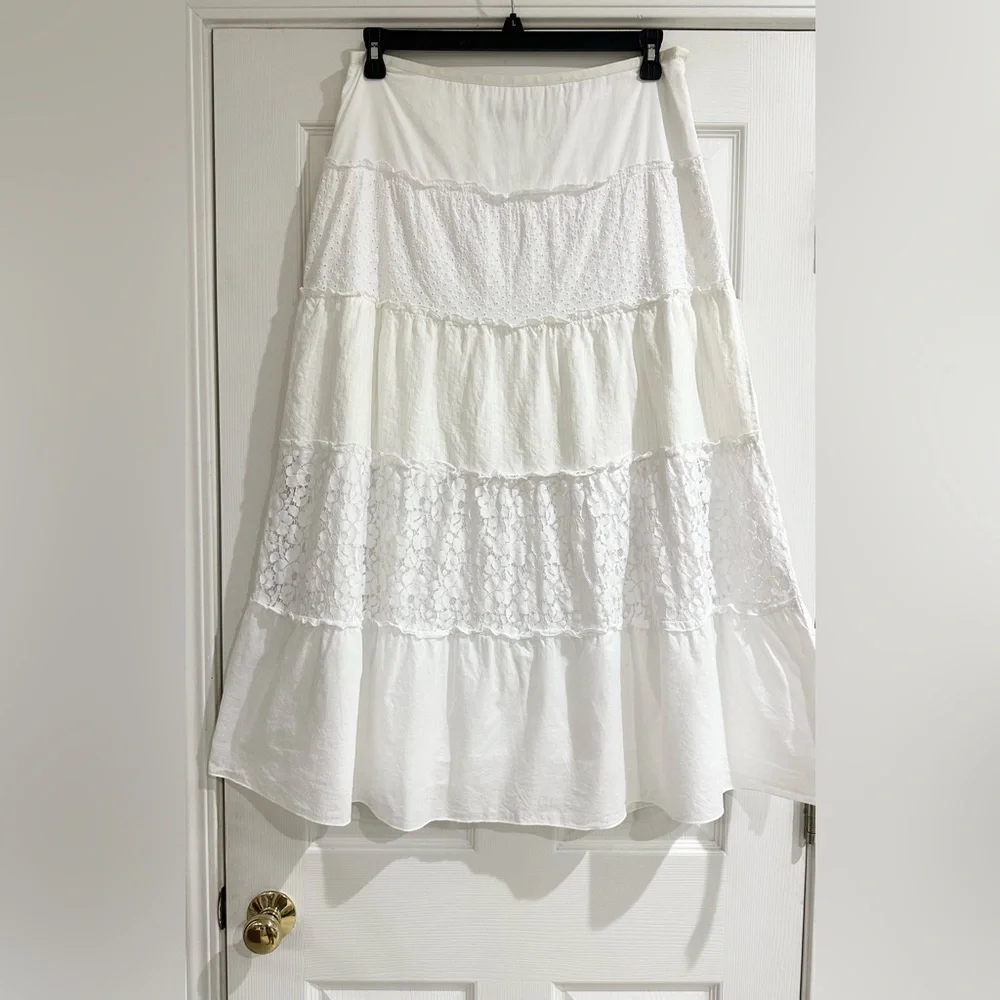 Sigrid‎ Olsen Women's multi-layered skirt with different patterns Lined Size 10